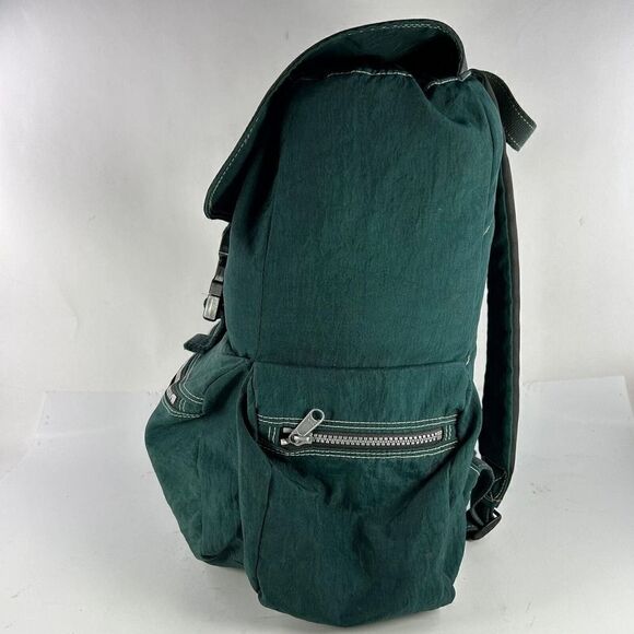 VTG Eddie Bauer Backpack Forest Green Classic Zipper Hiking Outdoor Casual Bag main image 10
